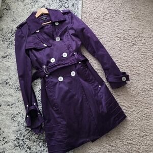 bebe Purple Trench Coat